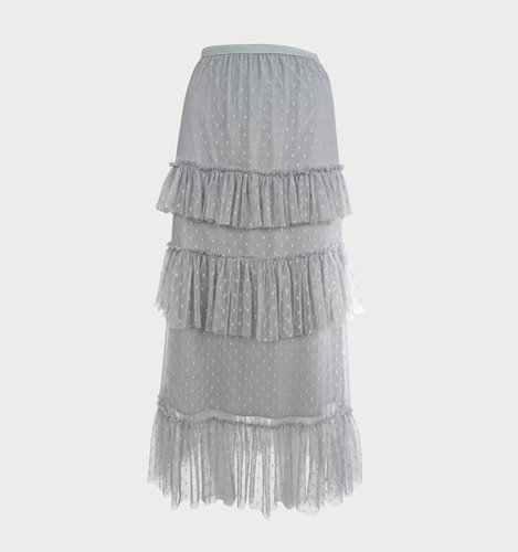 TIULOWA SPÓDNICA FALBANY D16-30