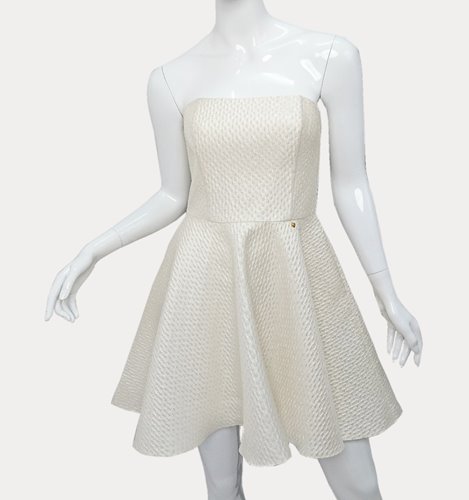 ROZKLOSZOWANA SUKIENKA MINI Z KIESZENIAMI  D2-133