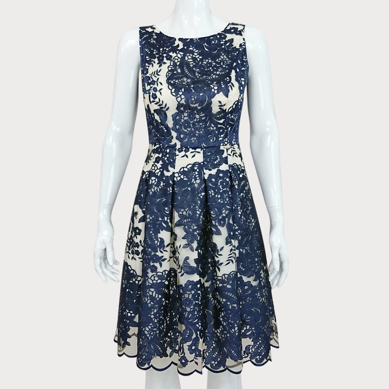 GRANATOWA  KORONKOWA SUKIENKA   D2-137