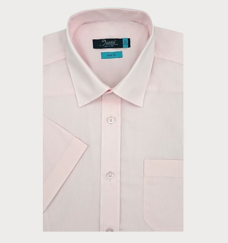 RÓŻOWA  GŁADKA KOSZULA MĘSKA   SLIM FIT  M3-262