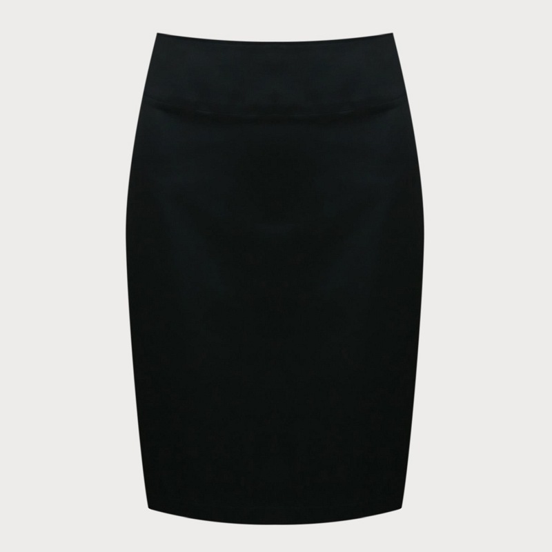 CZARNA OŁÓWKOWA SPÓDNICA  Z WISKOZY D16-7