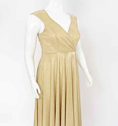 BROKATOWA MAXI SUKIENKA PLUS SIZE NA WESELE