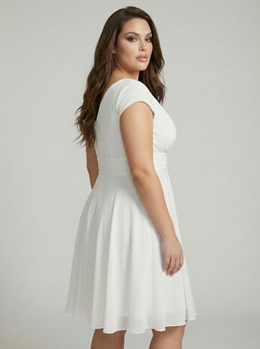 Zwiewna elegancka sukienka plus size D2‑P377