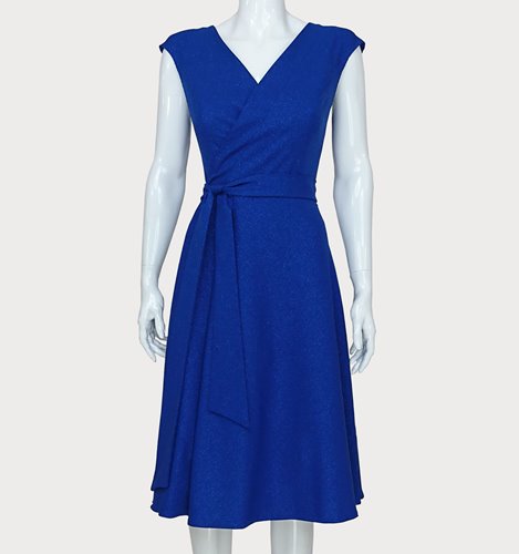 BROKATOWA SUKIENKA Z PASKIEM  D2-282