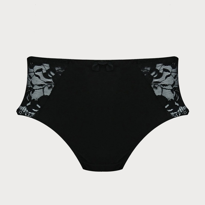 CZARNE FIGI PLUS SIZE Z KORONKĄ