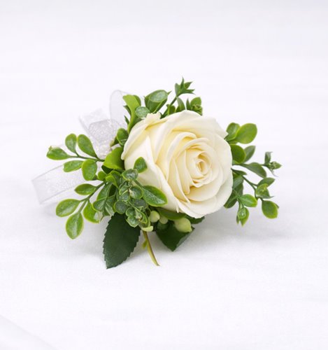 BUTONIERKA ŚLUBNA IVORY ROSE