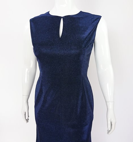 Maxi sukienka plus size rybka z rozcięciem D2‑P386