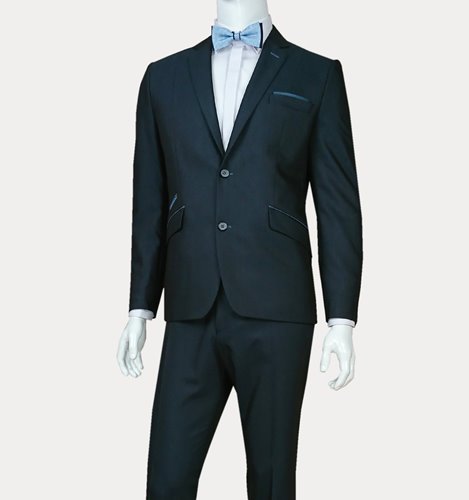 ELEGANCKI GARNITUR GRANATOWY  M1-17