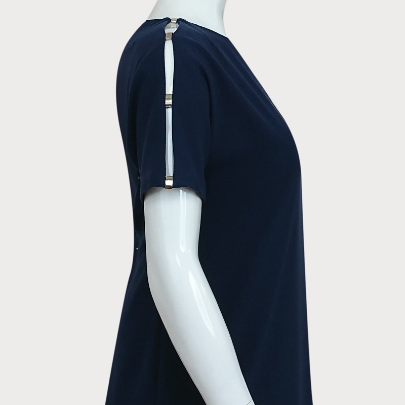 Granatowa sukienka wizytowa plus size D2‑P33