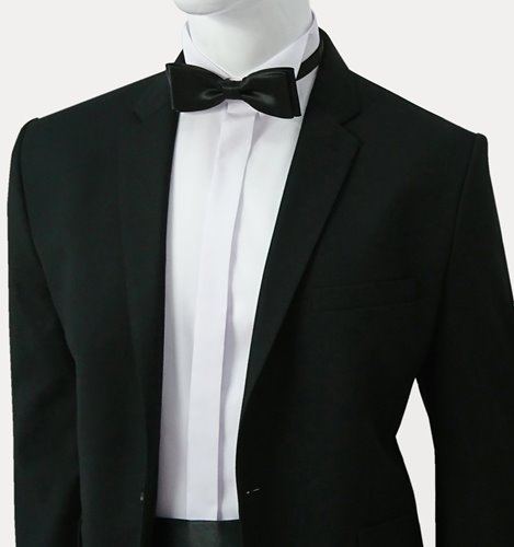 ELEGANCKI CZARNY GARNITUR Z WEŁNĄ