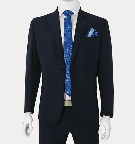 SLIMOWANY GRANATOWY GARNITUR  M1-24