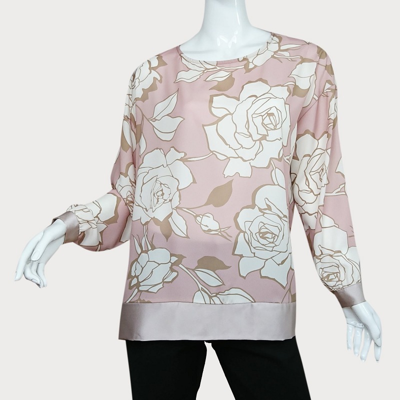 ELEGANCKA  BLUZKA  DAMSKA W KWIATY D11-69