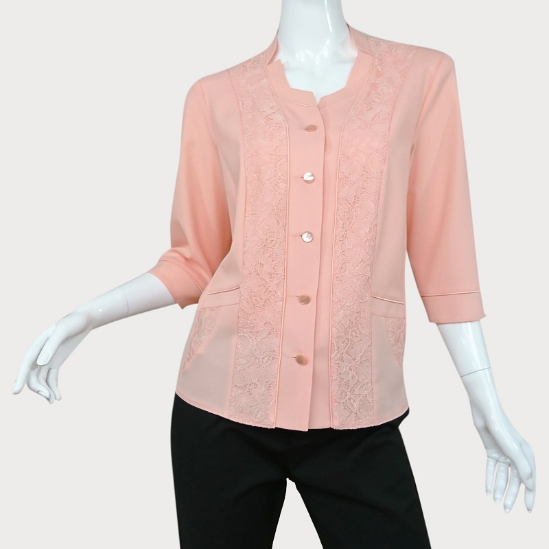 ELEGANCKA BLUZKA DAMSKA  Z KORONKĄ D11-57