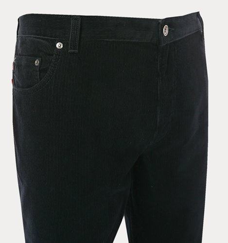 Czarne spodnie sztruksowe męskie bawełniane plus size M4-P44