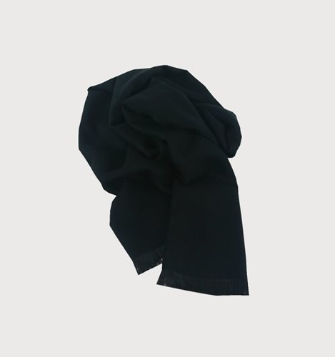 CZARNY GŁADKI SZAL MĘSKI M40-7