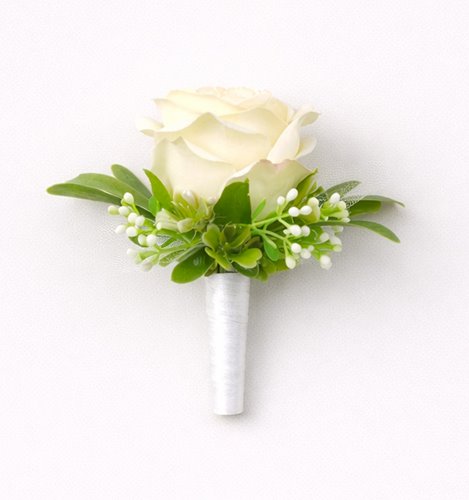 BUTONIERKA ŚLUBNA IVORY ELEGANCE