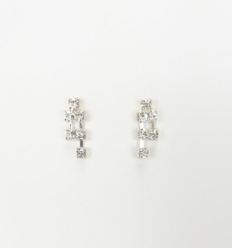 Srebrny komplet ślubny naszyjnik z cyrkoniami kolczyki D13-145