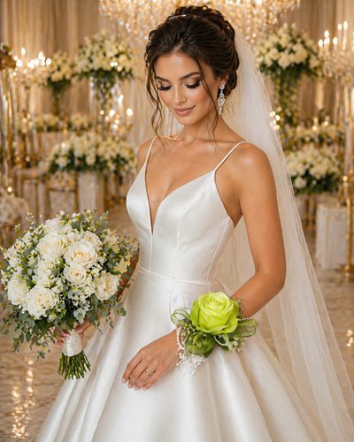 KORSARZ ŚLUBNY LIMONKOWA RÓŻA