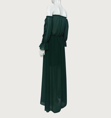 ELEGANCKA MAXI HISZPANKA Z FALBANAMI D2-289