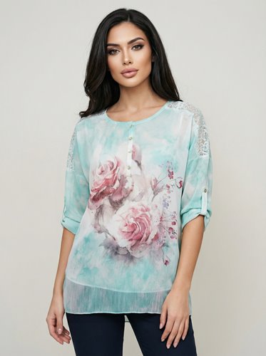 BLUZKA DAMSKA Z TOPEM D11-12