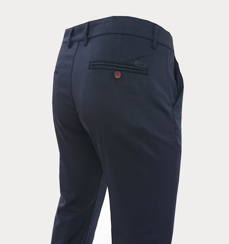 GRANATOWE GŁADKIE SPODNIE  M4-36