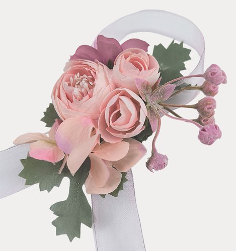 ZESTAW BUTONIERKA BRANSOLETKA KWIATY 51-10