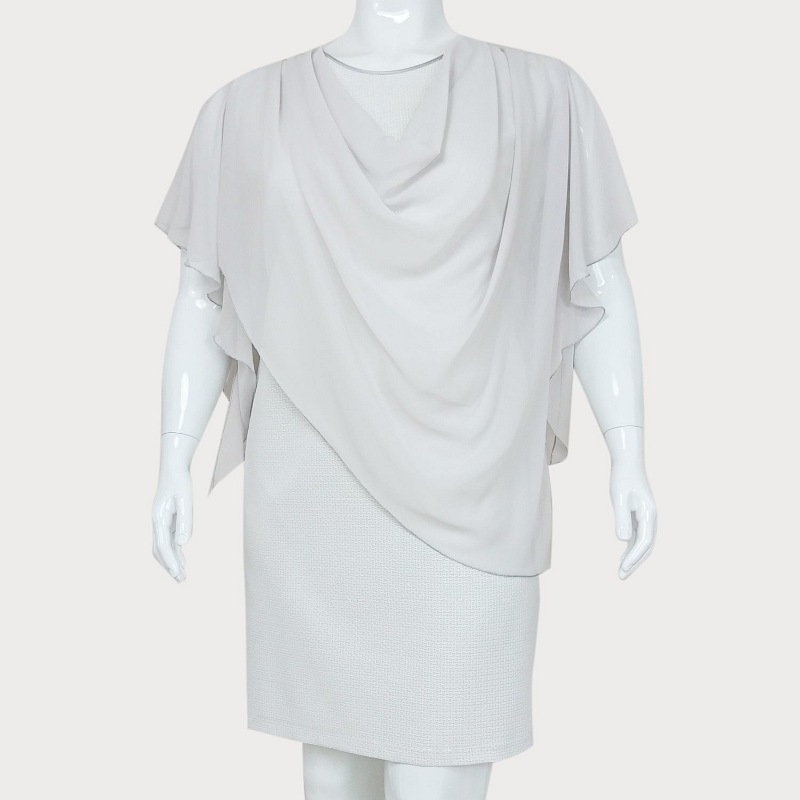 SUKIENKA POŁYSKUJĄCA Z NARZUTKĄ ASYMETRYCZNĄ D2-81