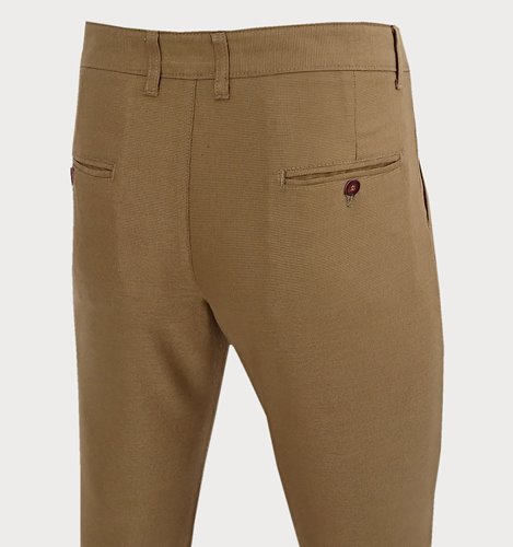 SPODNIE MĘSKIE BEŻOWE  SLIM