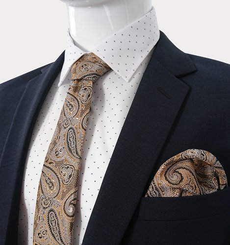 GRANATOWY GARNITUR W MIKROWZÓR