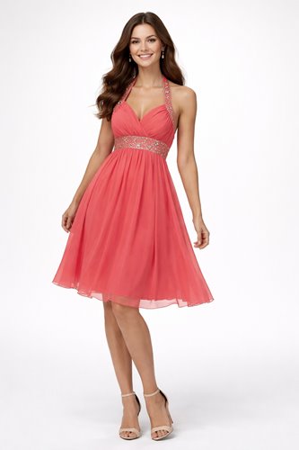 RÓŻOWA ZWIEWNA SUKIENKA  Z WIĄZANIEM