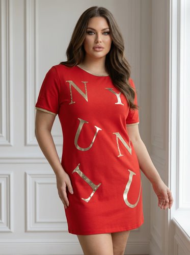 BAWEŁNIANA  SUKIENKA Z KIESZENIAMI D2-39