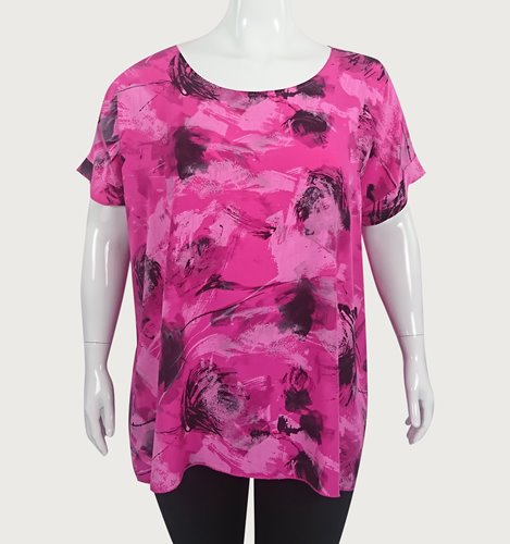 Różowa bluzka damska plus size D11-P140