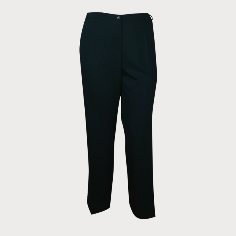 Czarne eleganckie spodnie plus size z kantem D4-P17