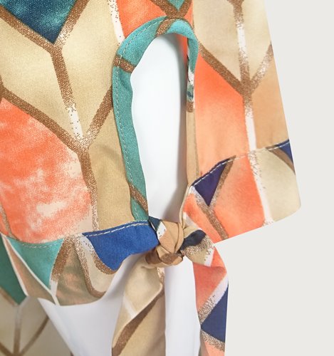 Wzorzysta bluzka plus size D11-P139