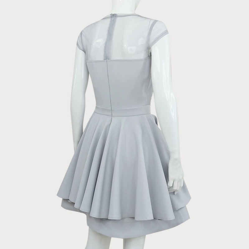 ROZKLOSZOWANA SUKIENKA Z KORONKĄ  D2-135