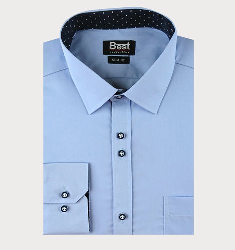 NIEBIESKA KOSZULA MĘSKA  SLIM FIT  M3-184