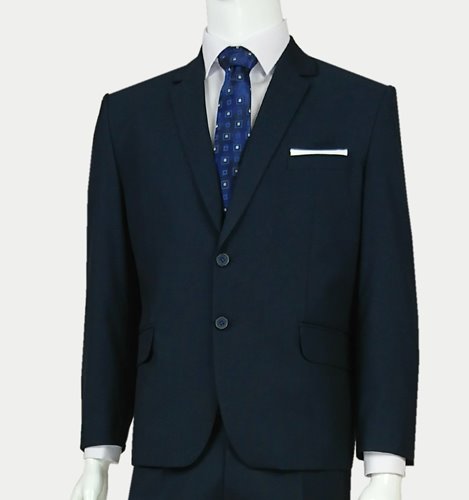 Granatowy garnitur wizytowy plus size premium z wełną M1-P18