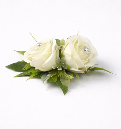 KORSARZ ŚLUBNY RÓŻE IVORY Z PERŁAMI