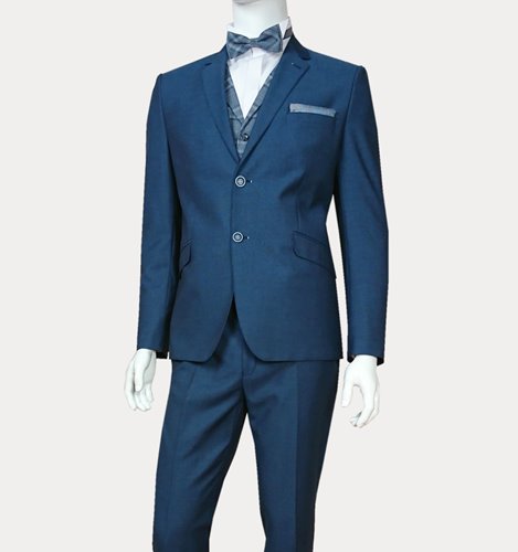 GARNITUR  NIEBIESKI W MIKROWZÓR  M1-26