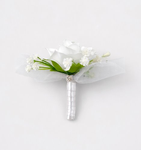 BUTONIERKA ŚLUBNA PERŁOWA ELEGANCJA