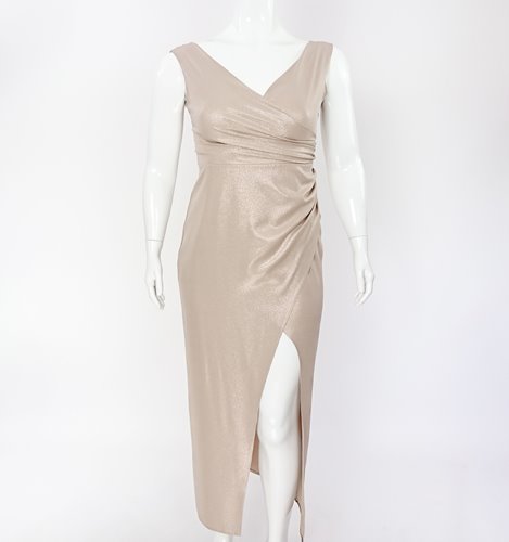 Maxi brokatowa sukienka plus size D2‑P389