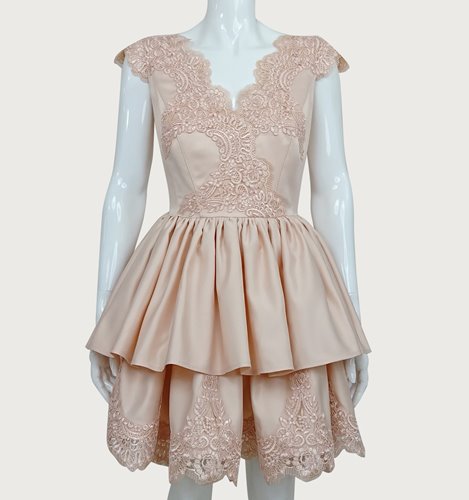 SUKIENKA Z KORONKĄ I FALBANAMI  D2-181