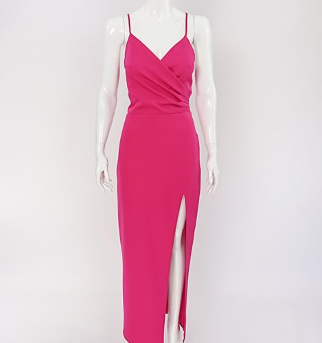 DŁUGA SUKIENKA Z WYCIĘCIEM NA NODZE   D2-387