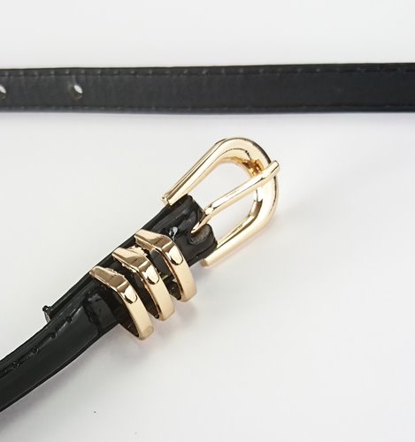 CZARNY PASEK Z KLAMRĄ  D6-40