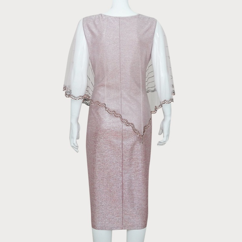 BŁYSZCZĄCA SUKIENKA Z NARZUTKĄ  D2-114