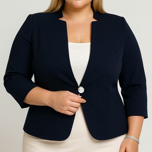 Żakiet damski plus size o prostym kroju D5-P14