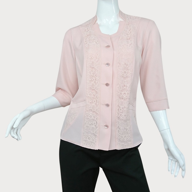 ELEGANCKA BLUZKA DAMSKA  Z KORONKĄ D11-59