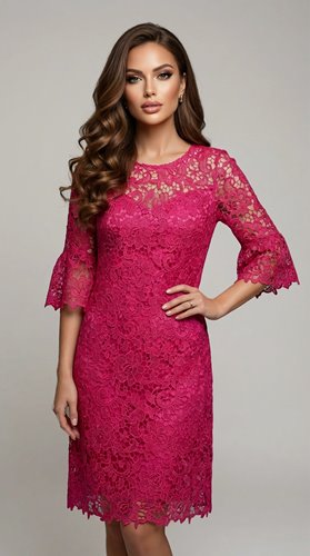 ELEGANCKA  KORONKOWA SUKIENKA  D2-5