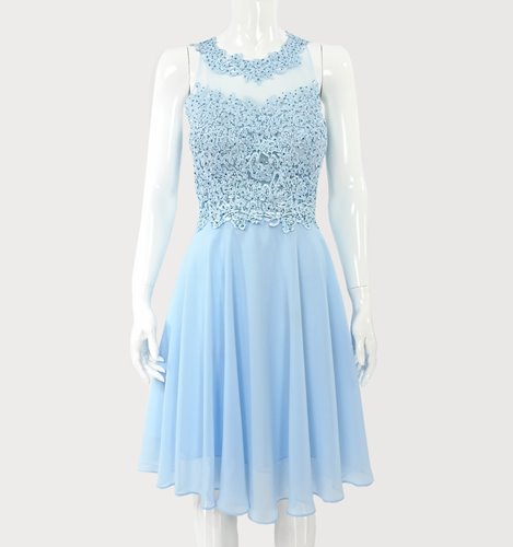 ELEGANCKA SUKIENKA Z KORONKĄ I CYRKONIAMI  D2-342