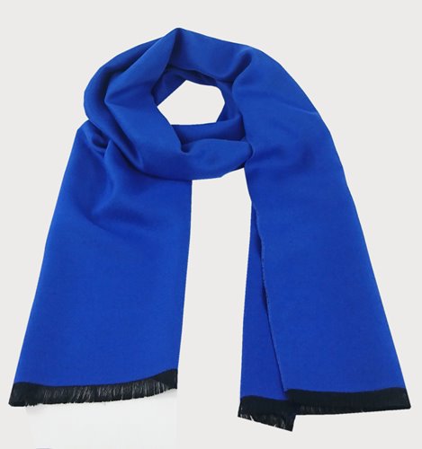 NIEBIESKI GŁADKI SZAL MĘSKI  M40-1